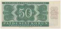 50 Koruna 1950, I. vydání, perforace 3 m.d. v obloučku, Hej.87aS2 - fotografie 2