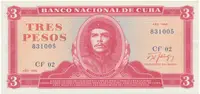 Kuba, 3 Pesos 1986, P.107a