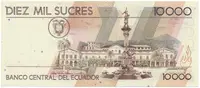 Ekvádor, 10.000 Sucres 1999, P.127e - fotografie 2