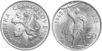 50 Kčs 1955 - 10. výročí osvobození Československa, var. B