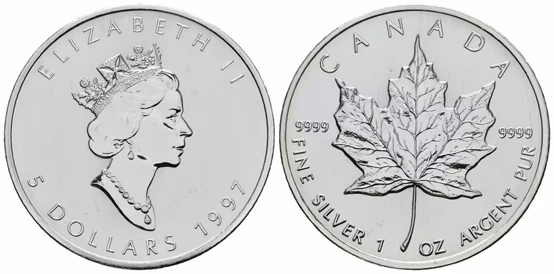 Kanada, 5 Dollars 1997 - Maple Leaf