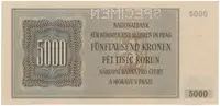 Protektorát Čechy a Morava, 5000 Koruna 1944, perf. 1x SPECIMEN, Hej.41a.S1 - fotografie 2