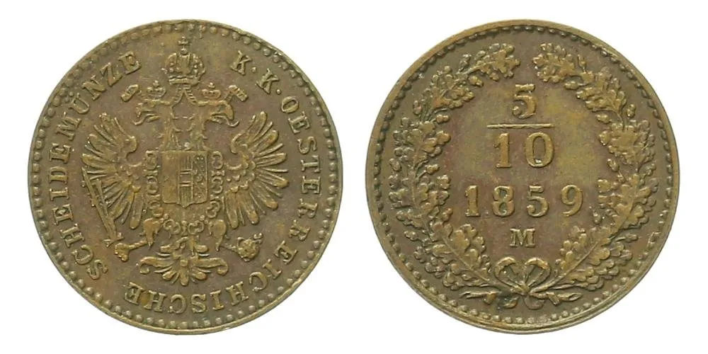 Rakouská a spolková měna, 1857 - 1892 — 1