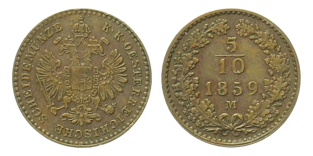 Rakouská a spolková měna, 1857 - 1892 — 1