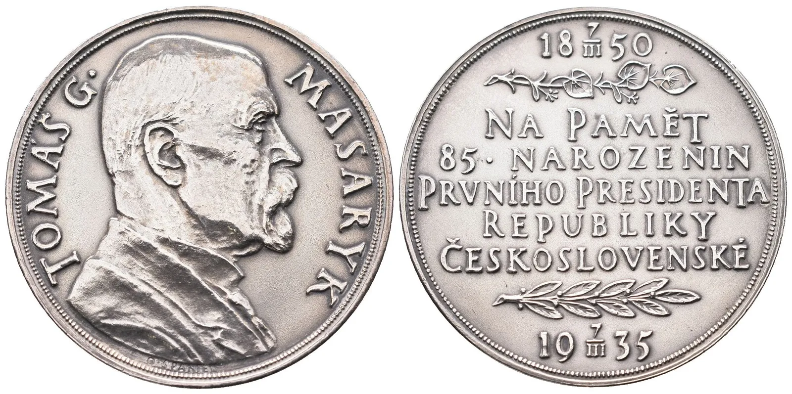 AR Medaile 1935 -  85. výročí narození TGM