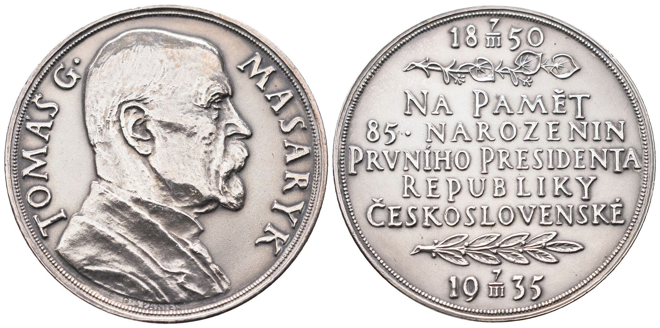 AR Medaile 1935 -  85. výročí narození TGM