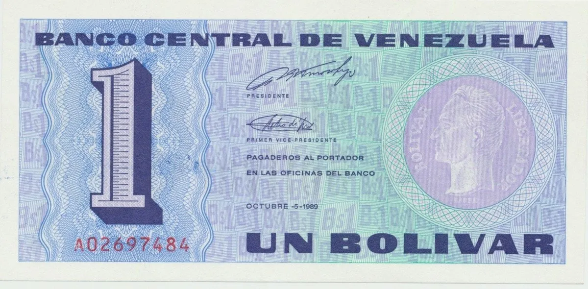 Venezuela, 1 Bolivar 1989, P.68