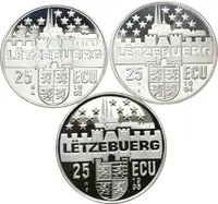 25 Ecu 1993-1995 - Marie Terezie, Joseph Bech, Jean a Josephine, — 2