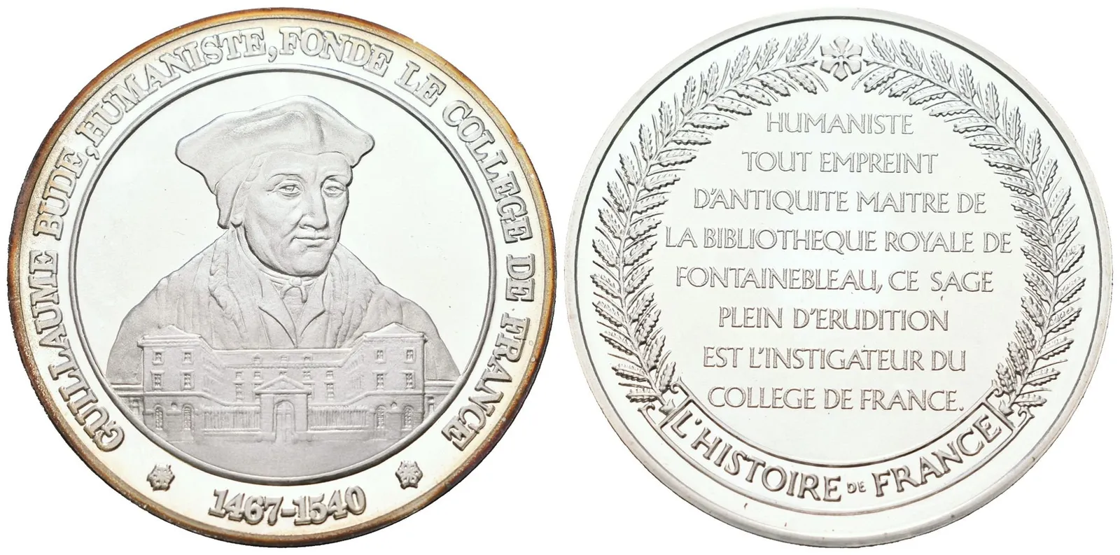 Francie - AR Medaile b.l. - Guillaume Budé