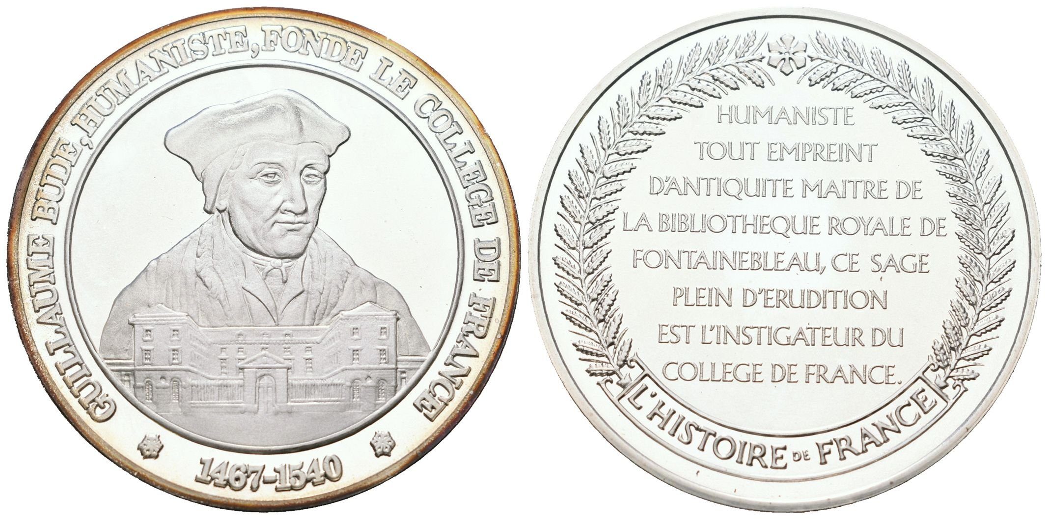 Francie - AR Medaile b.l. - Guillaume Budé