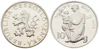 10 Kčs 1955 - 10. výročí osvobození Československa, PROOF, původní etue - fotografie 2