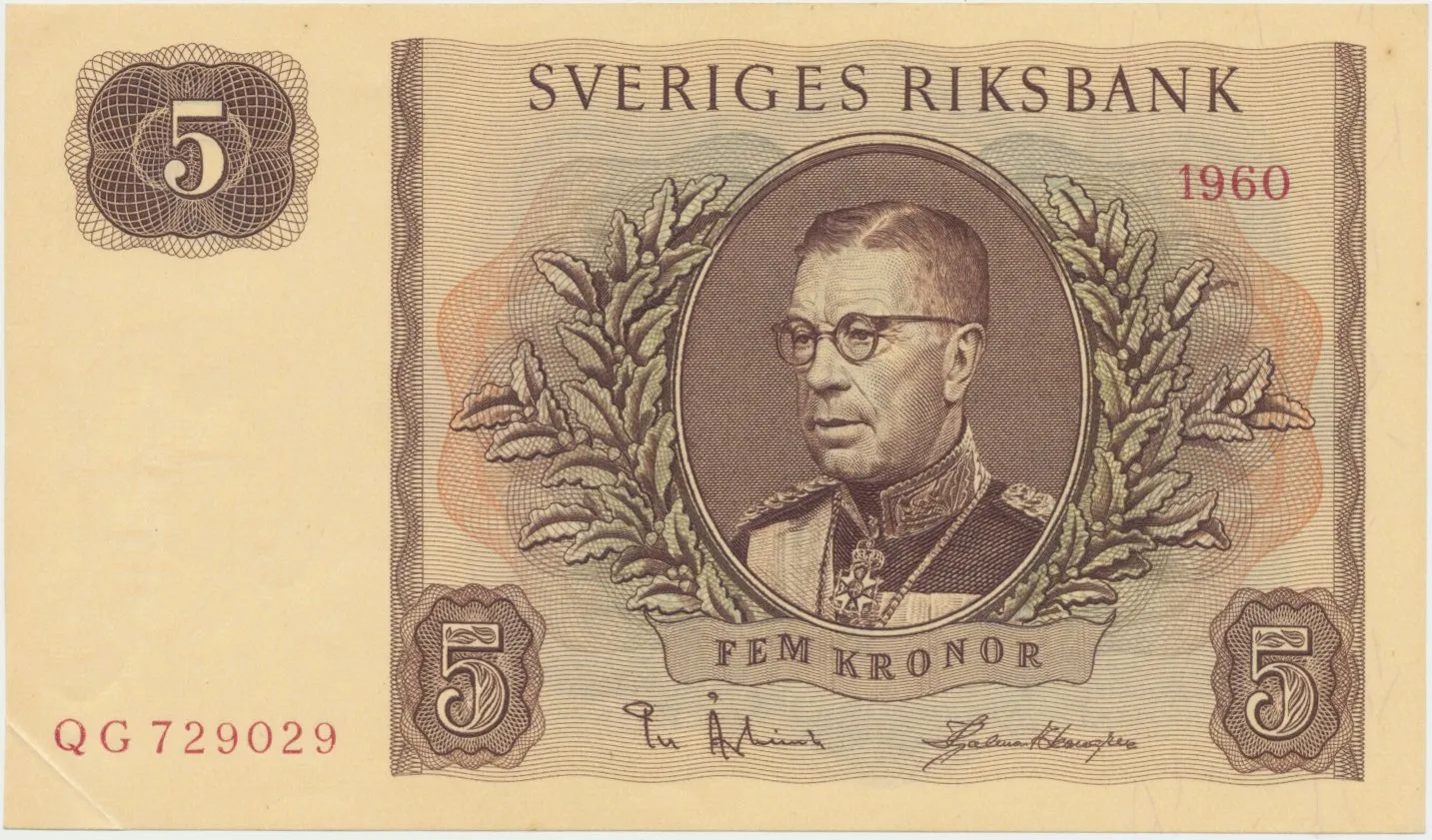 Švédsko, 5 Kronor 1960, P.42e