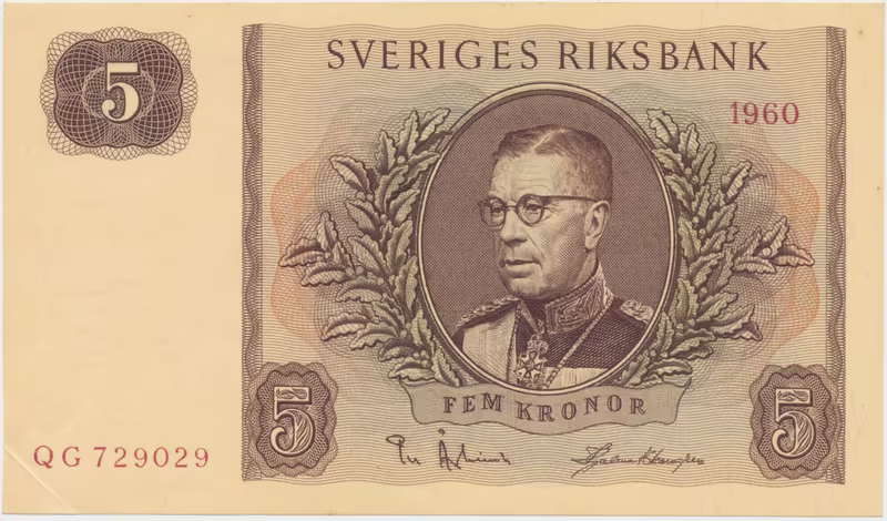 Švédsko, 5 Kronor 1960, P.42e