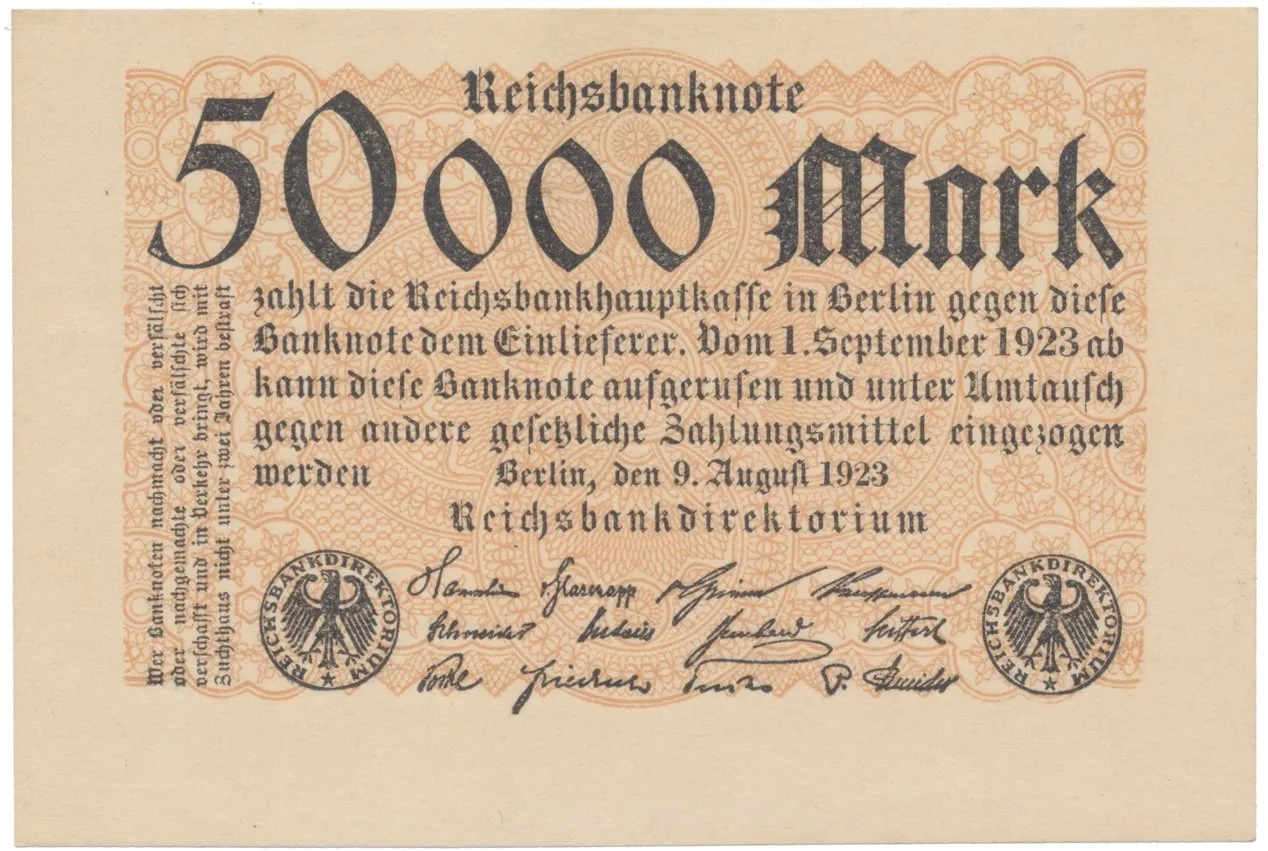 Německo, 50000 Mark 1923, Ro.98