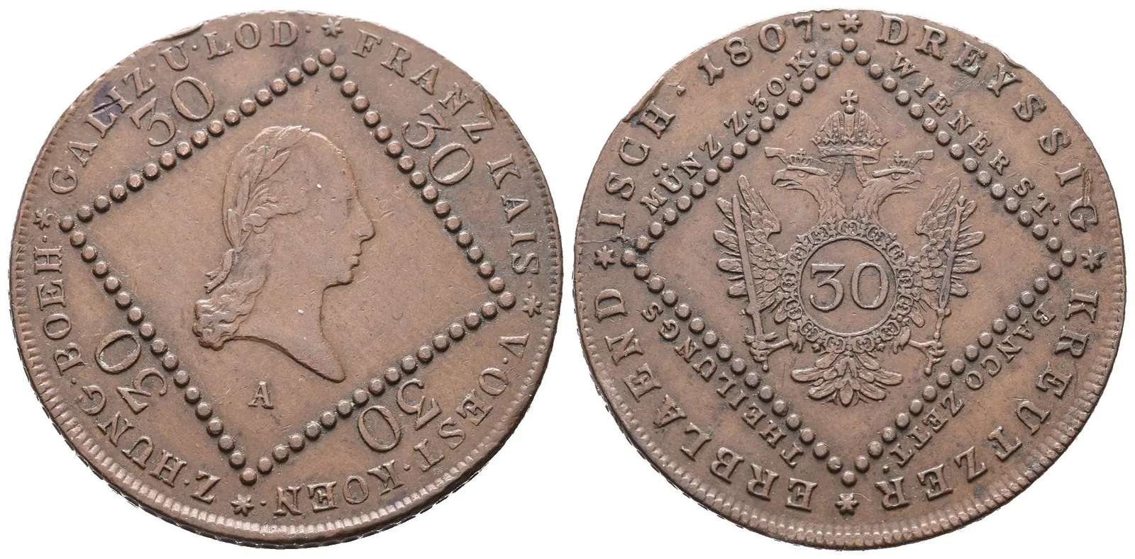 František II., 30 Krejcar 1807 A