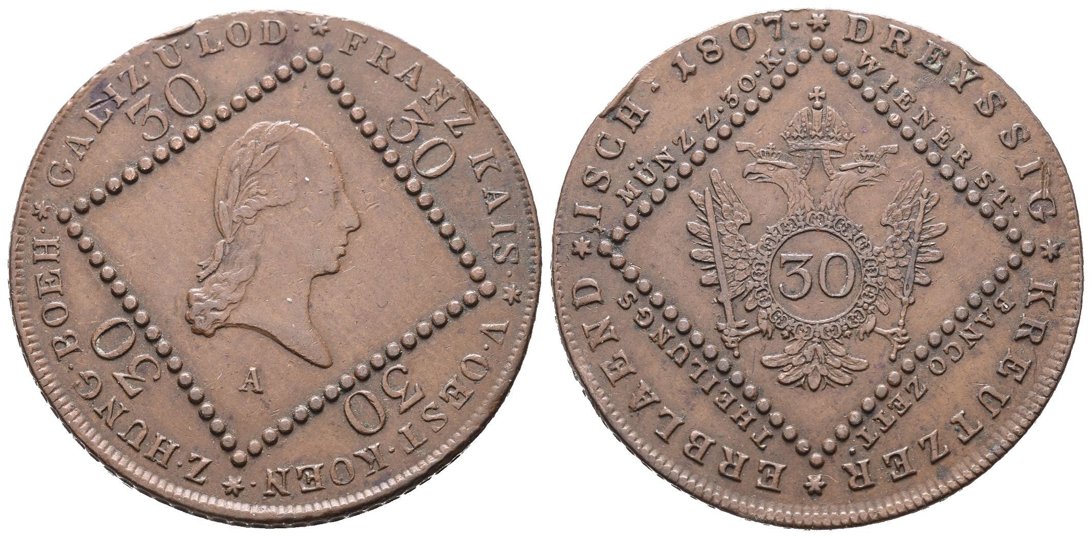 František II., 30 Krejcar 1807 A