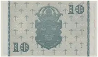 Švédsko, 10 Kronor 1945, červený číslovač, P.40f - fotografie 2