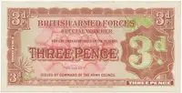 Velká Británie, 3 Pence (1948), BAF - vojenské vydání, P.M16a