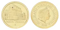 Zlatá mince Praha - dobová pohlednice