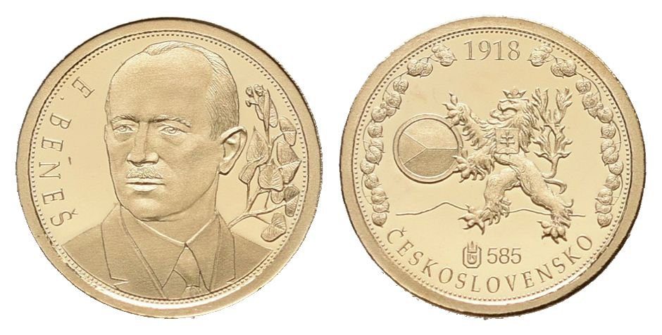 Medaile b.l. (2018) - Edvard Beneš - 100 let Československa