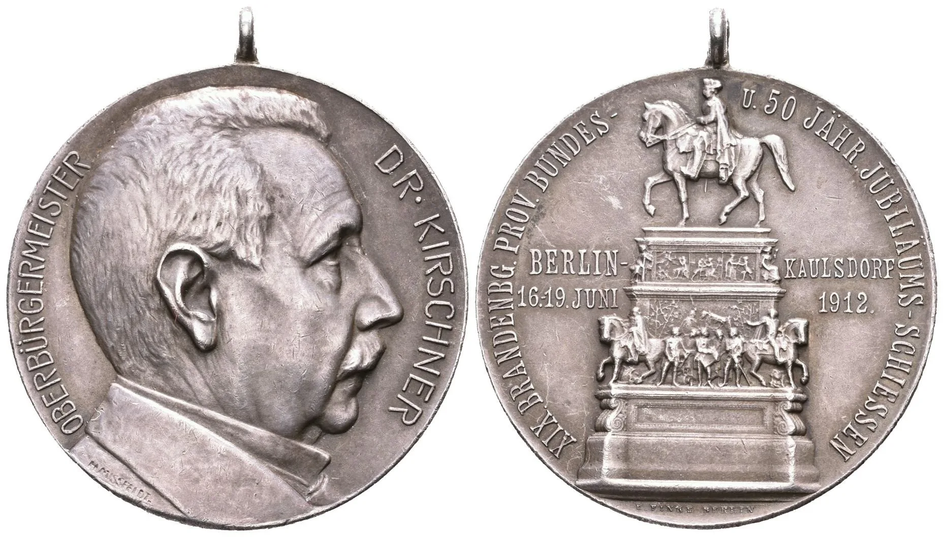 AR Medaile 1912 (Finke) - XIX. Braniborské jubilejní provinční spolkové střelby — 1