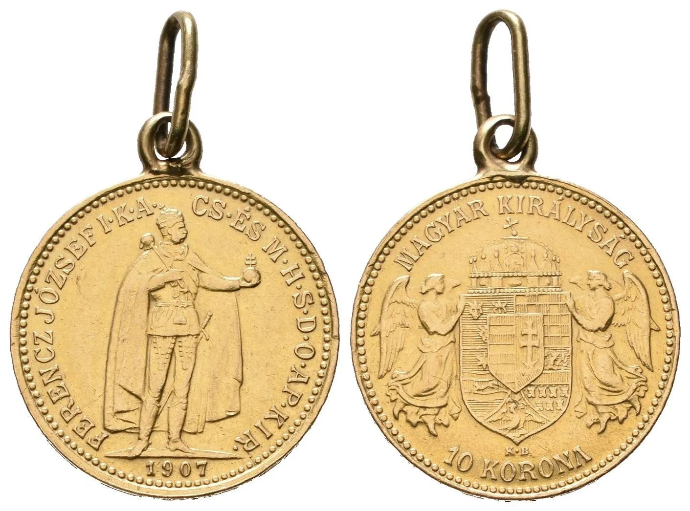 10 Koruna 1907 KB - přívěsek