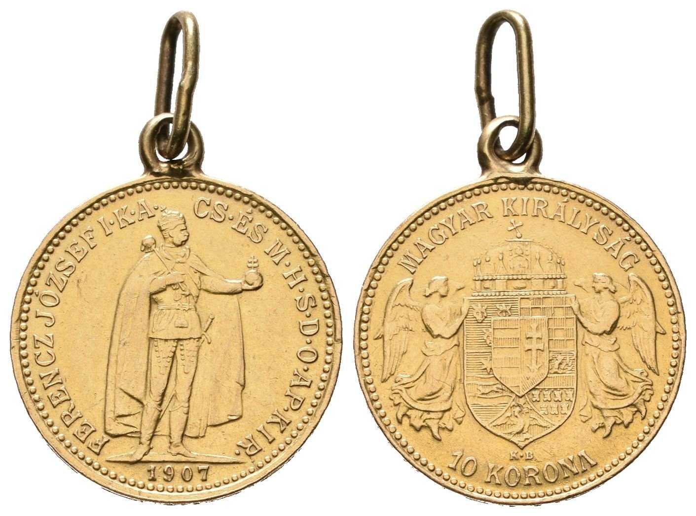 10 Koruna 1907 KB - přívěsek