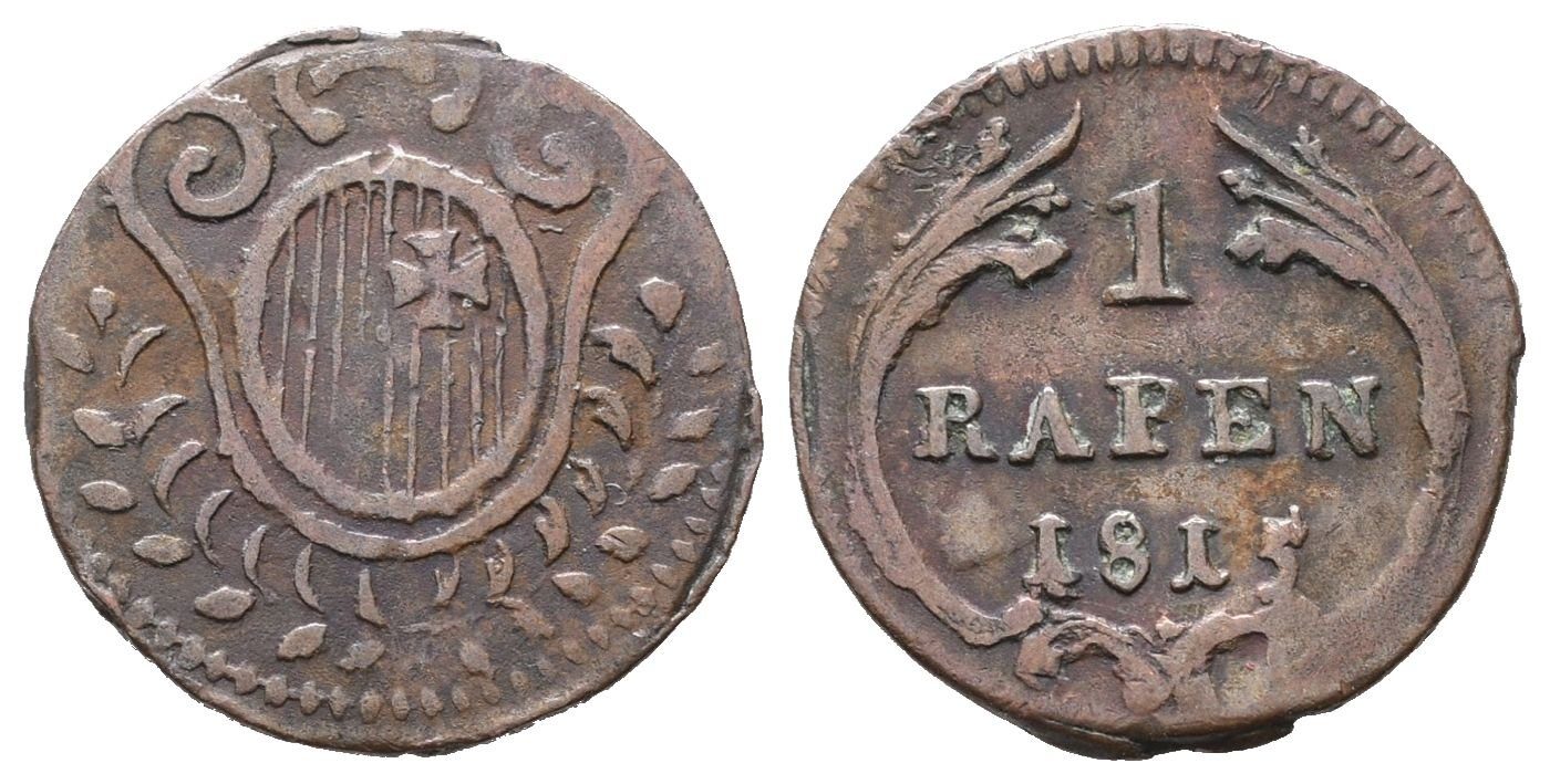 Švýcarsko - Schwyz, 1 Rappen 1815