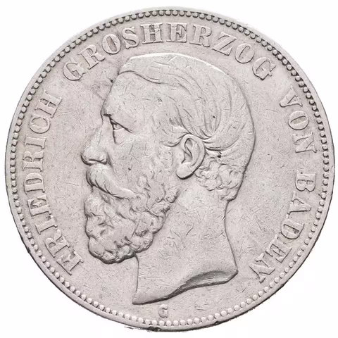 5 Marka 1876 G, J.27, patina, škr. a hranky