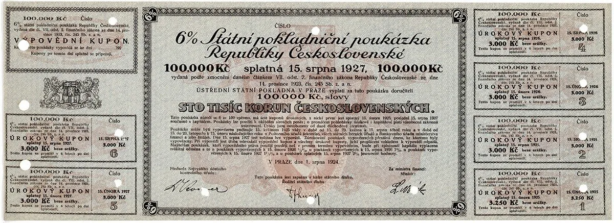 Státní pokladniční poukázky, 1919 - 1939 — 1