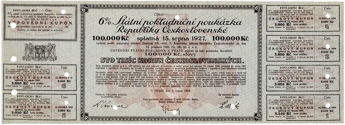 Státní pokladniční poukázky, 1919 - 1939 — 1