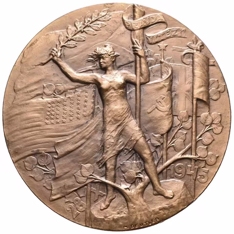 Sada medailí AE Medaile 1938 - Mnichovská dohoda. Bronz 55 mm +