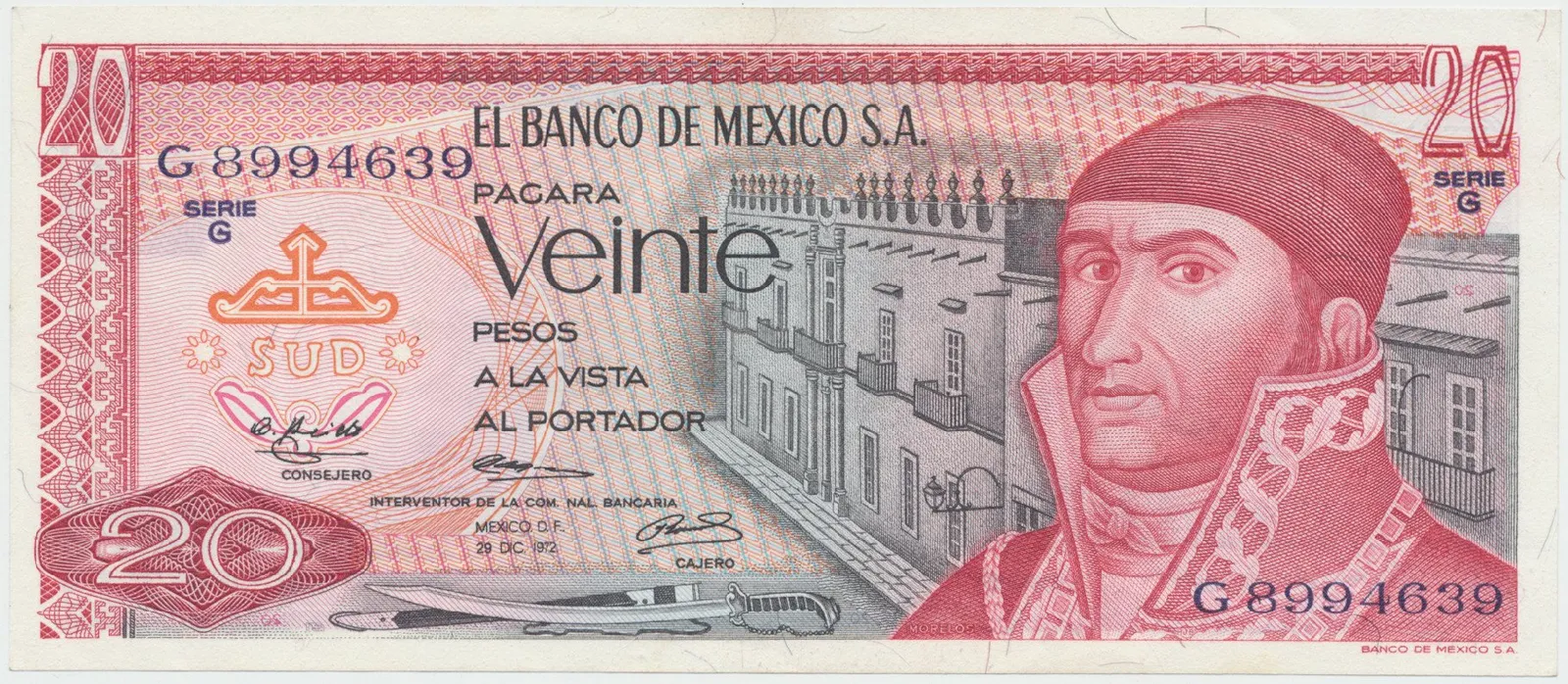 Mexiko, 20 Pesos 1972, P.64a