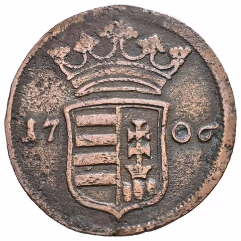 X Poltura 1706, Kremnica, Husz.1535, patina, vady střížku