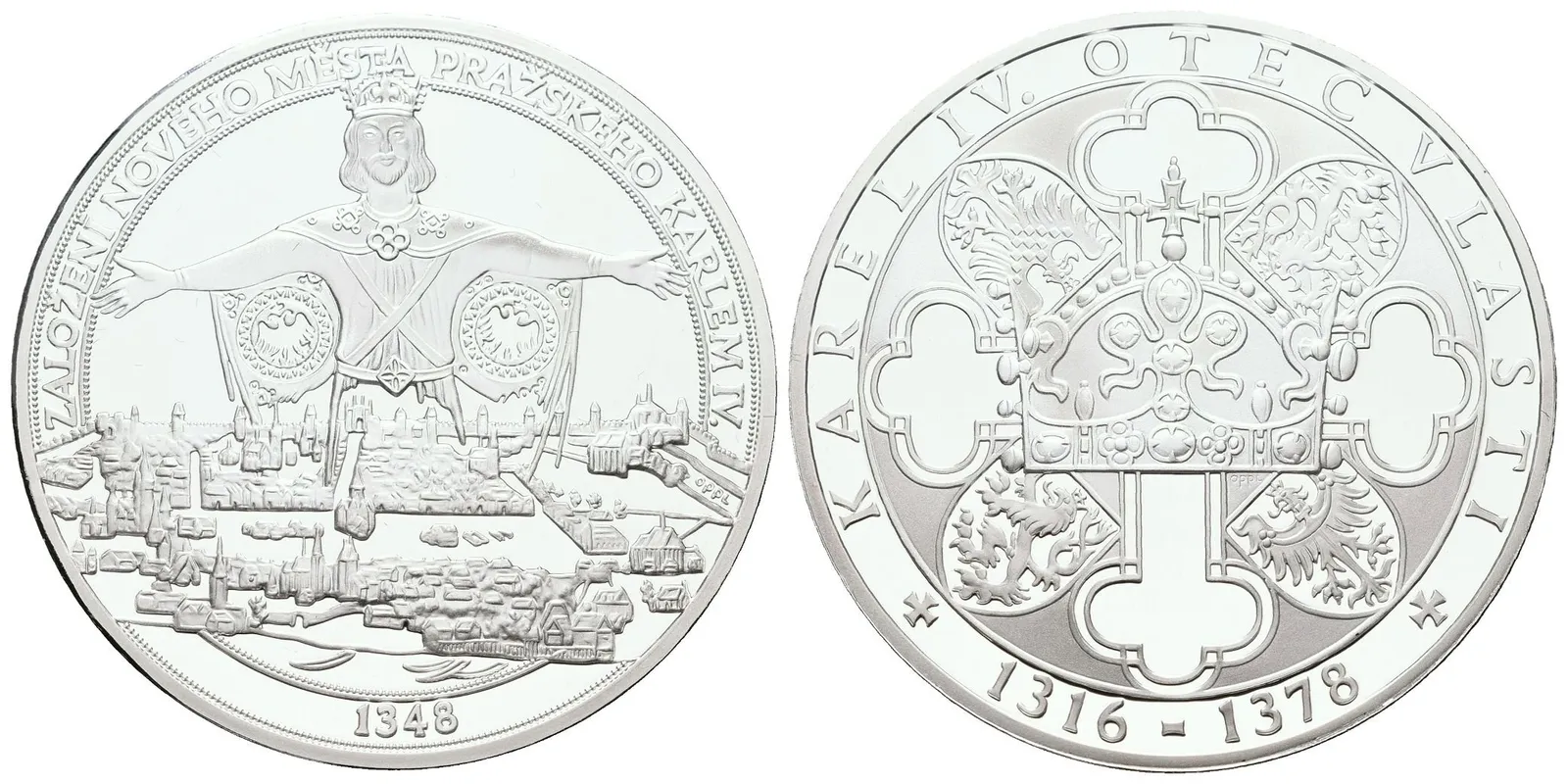Stříbrná investiční medaile - Nové Město pražské - Ag 24,5 g - 999/1000 + Certifikát