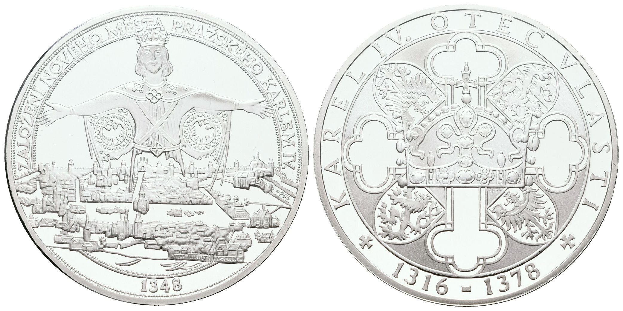 Stříbrná investiční medaile - Nové Město pražské - Ag 24,5 g - 999/1000 + Certifikát