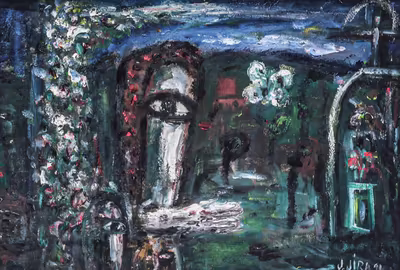 Josef Jíra: Josef Jíra (1929 - 2005) - Krajina s motýlem