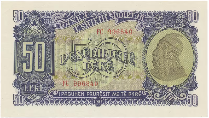 Albánie, 50 Leke 1957, P.29