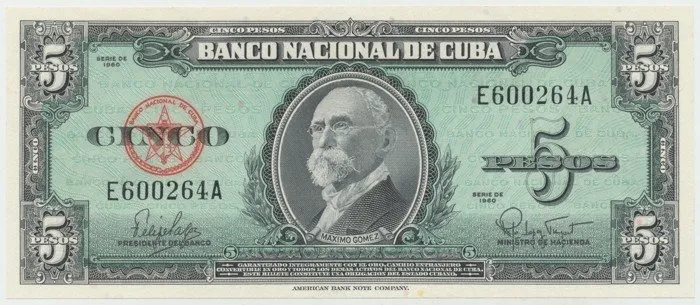 Kuba, 5 Pesos 1960, P.92