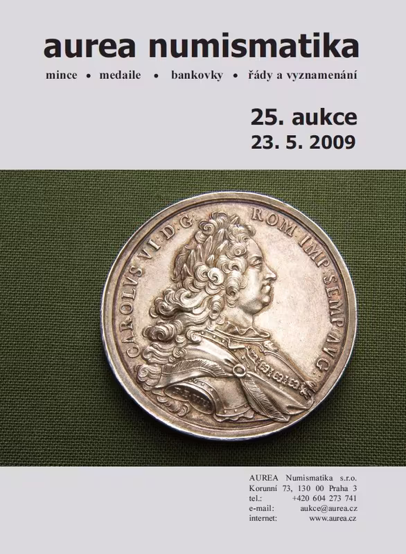 25. Aukce - mince • medaile • bankovky • řády a vyznamenání