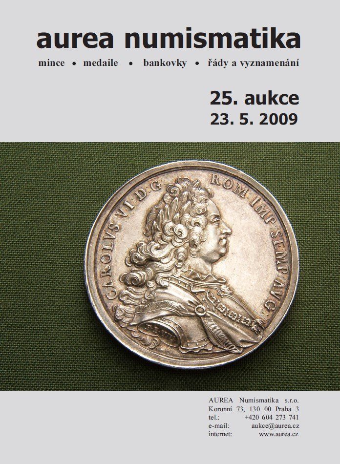 25. Aukce - mince • medaile • bankovky • řády a vyznamenání