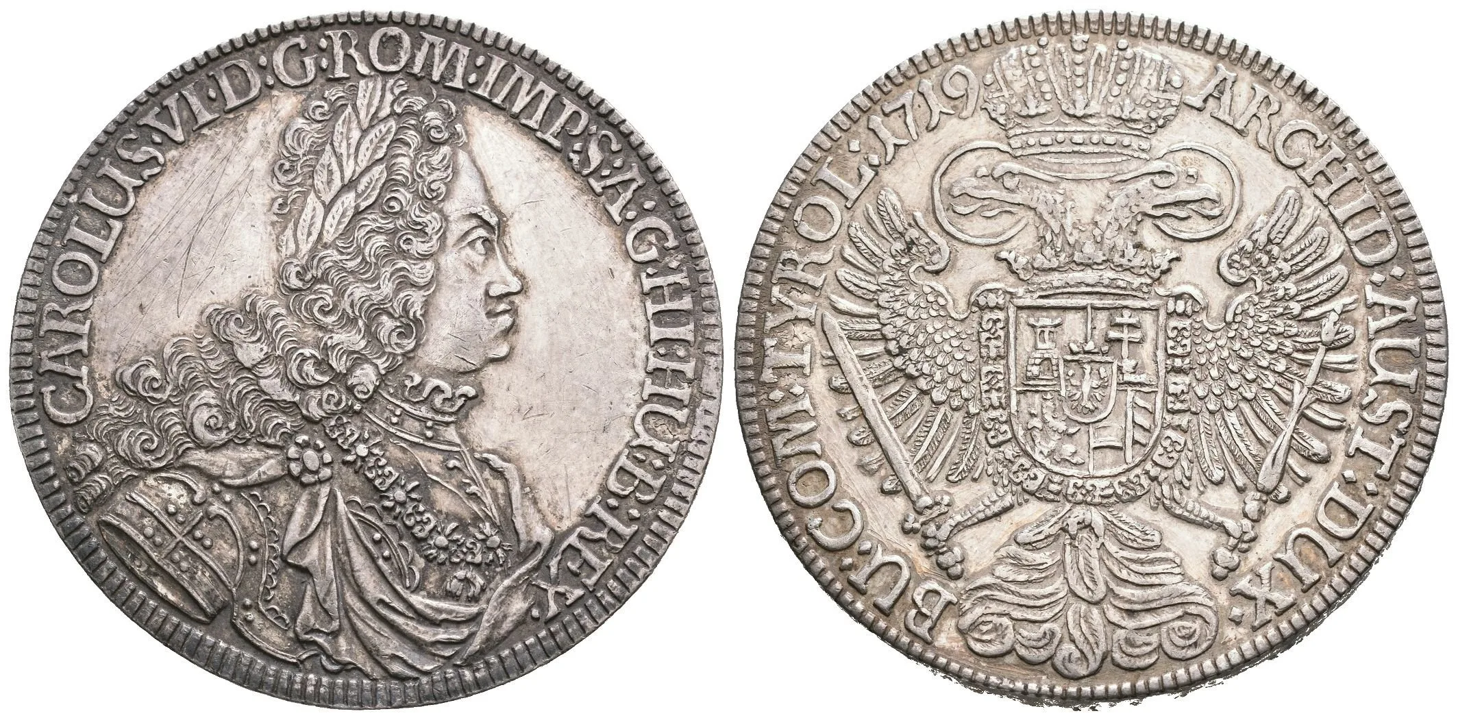 Tolar 1719, Hall, Dav.1053, KM.692, pěkná zachovalost a patina, — 1