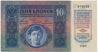 Rakousko - Uhersko, 10 Koruna 1915, bez přetisku, Hej.RU14a