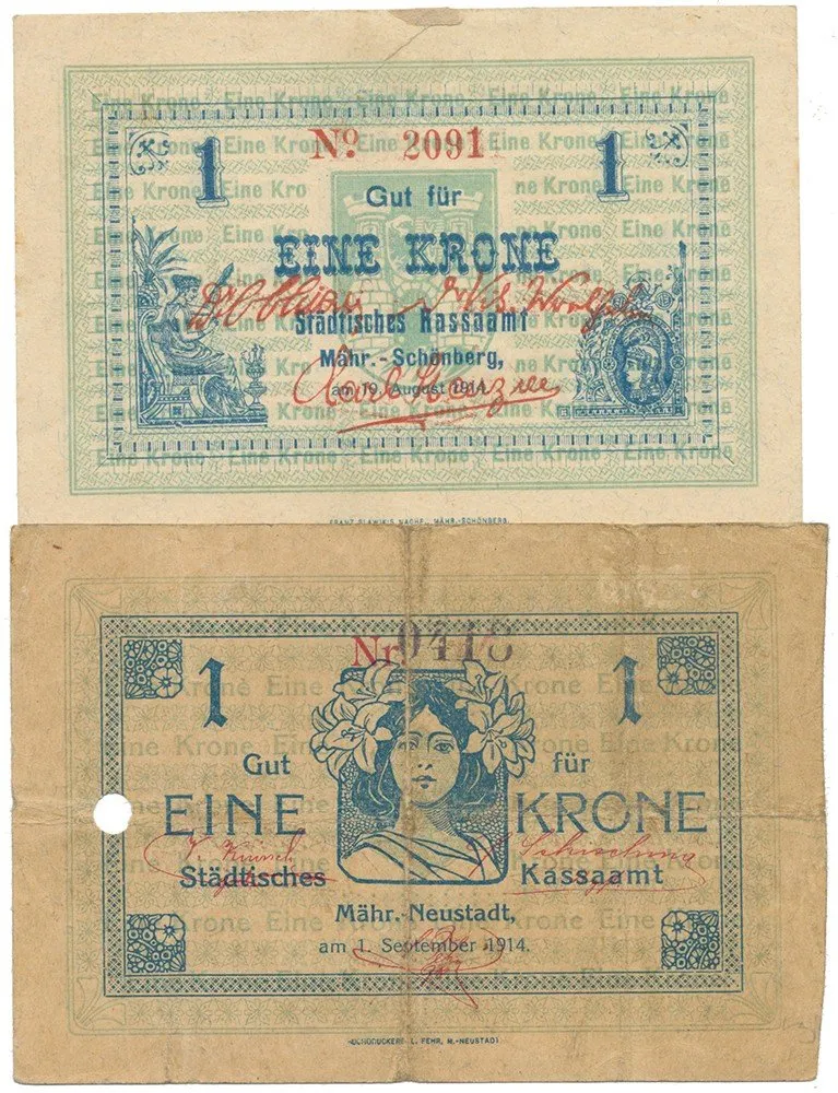 Nouzovky české od roku 1914 — 1