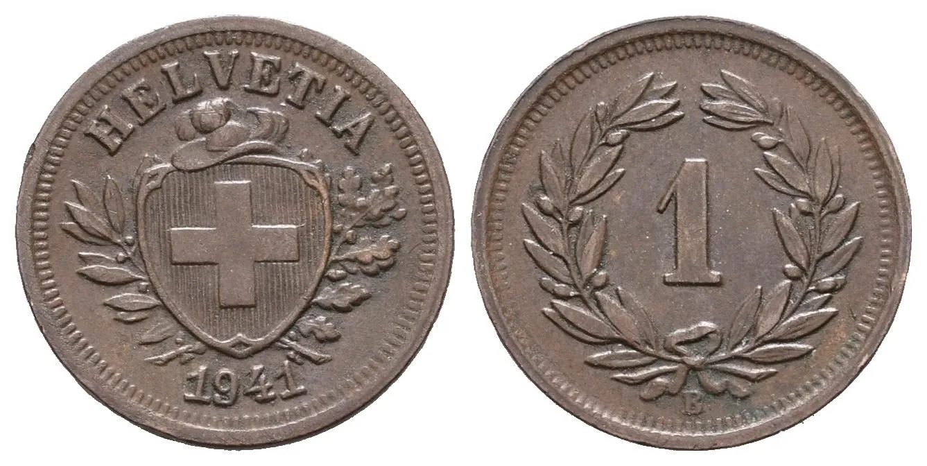 Švýcarsko, Rappen 1941 B