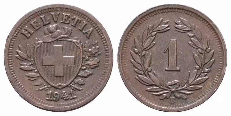 Švýcarsko, Rappen 1941 B