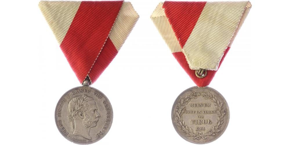 Pamětní medaile pro tyrolské zemské ochránce z roku 1866