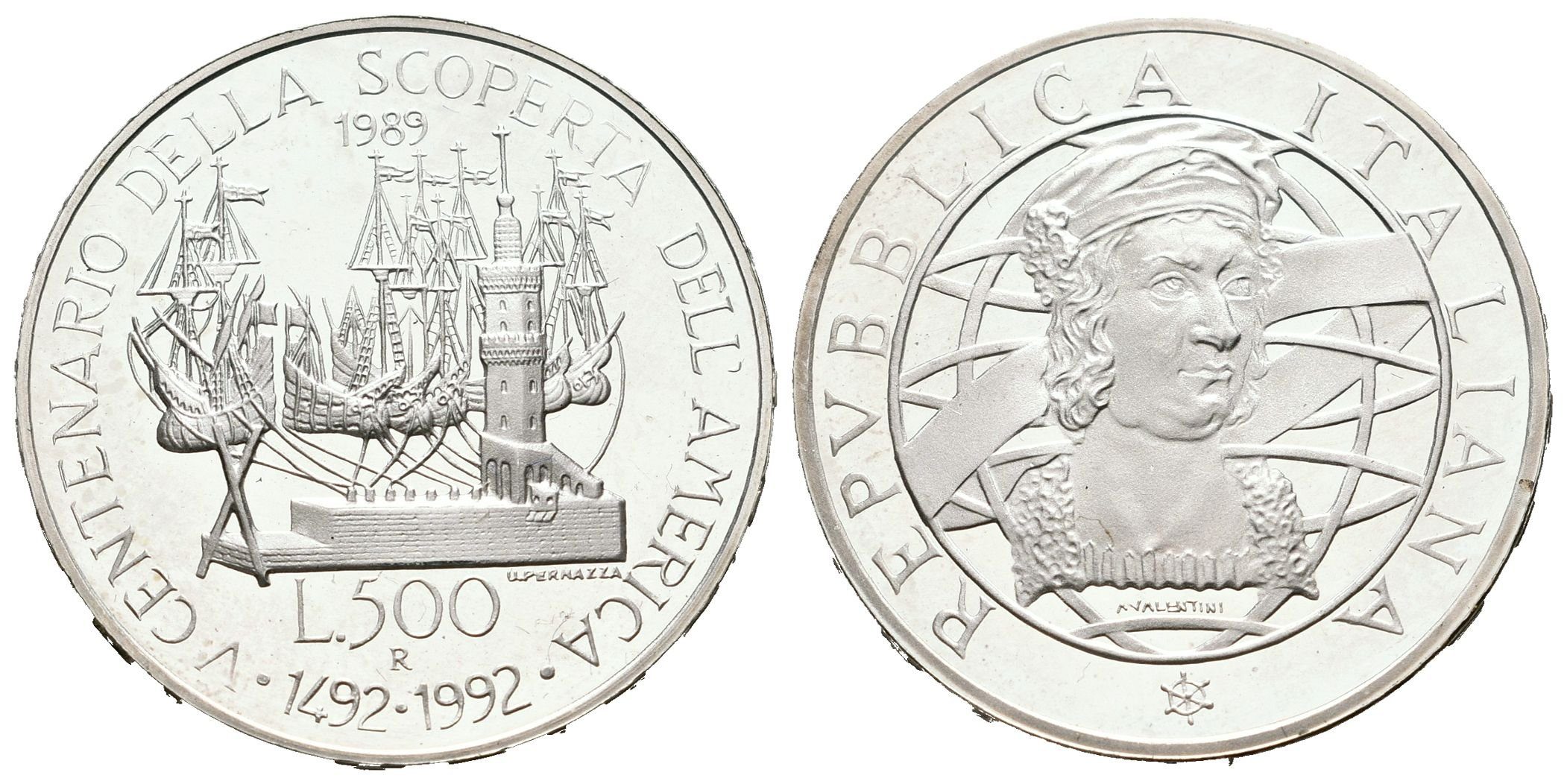 Itálie, 500 Lira 1989 - Columbus