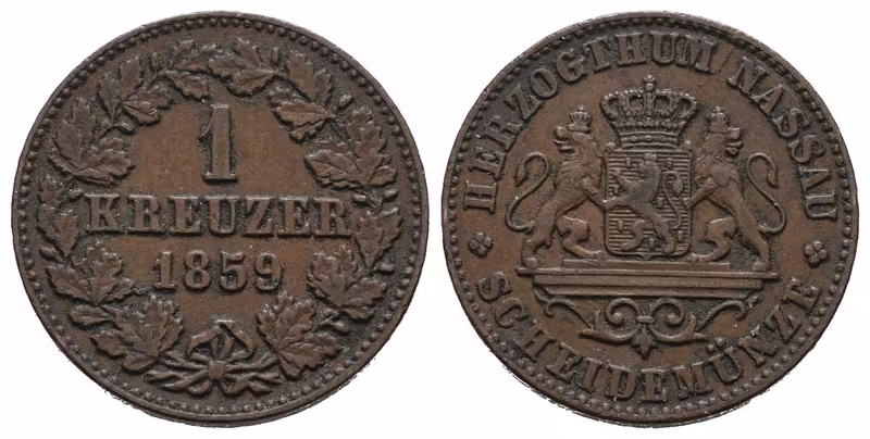 Nassau, 1 Krejcar 1859