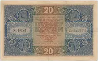 Československo, 20 Koruna 1919, serie P, Hej.10a